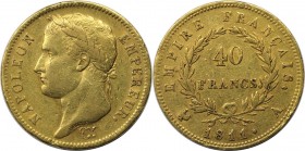 Europäische Münzen und Medaillen, Frankreich / France. Napoleon I. (1804-1814). 40 Francs 1811 A. 12.81 g. 0.900 Gold. KM 696.1, Friedberg 505. Sehr s...