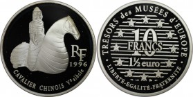 Europäische Münzen und Medaillen, Frankreich / France. Chinesischer Reiter. 10 Francs - 1 1/2 Euro 1996. 22,20 g. 0.900 Silber. 0.64 OZ. KM 1158. Poli...