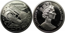 Europäische Münzen und Medaillen, Gibraltar. Euro Tunnel. 2.8 Ecus 1993. Kupfer-Nickel. KM 478. Stempelglanz