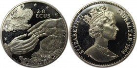 Europäische Münzen und Medaillen, Gibraltar. Clasping hands. 2.8 Ecus 1994. Kupfer-Nickel. KM 484. Stempelglanz