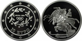 Europäische Münzen und Medaillen, Griechenland / Greece. XXVIII. Olympische Sommerspiele 2004 in Athen - Reiten. 10 Euro 2004. 34,0 g. 0.925 Silber. 1...