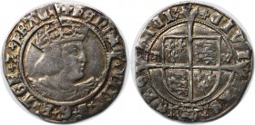 Europäische Münzen und Medaillen, Großbritannien / Vereinigtes Königreich / UK / United Kingdom. Henry VIII. Groat 1509 - 1547. Silber. Spink 2337A. S...