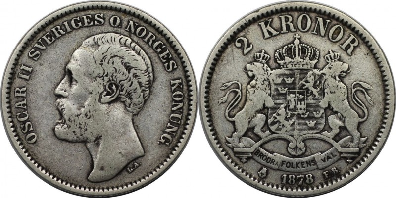 Europäische Münzen und Medaillen, Schweden / Sweden. Oskar II. (1872-1907). 2 Kr...