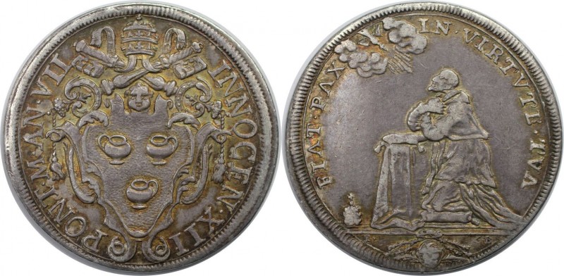 Europäische Münzen und Medaillen, Vatikan. Innocenz XII. (1691-1700). 1/2 Piastr...