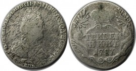 Russische Münzen und Medaillen, Katharina II. (1762-1796). 10 Kopeken (Grivennik) 1787. Silber. Bitkin 504. Schön-sehr schön