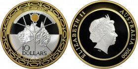 Weltmünzen und Medaillen, Australien / Australia. Millennium. 10 Dollars 2000. 36,01 g. 0.999 Silber. 1.16 OZ. KM 511. Polierte Platte