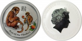 Weltmünzen und Medaillen, Australien / Australia. Monkey. 1 Dollar 2016. Silber. 1 OZ. Polierte Platte