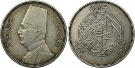 Weltmünzen und Medaillen, Ägypten / Egypt. Fuad I. 10 Piastres 1933. Silber. KM 350. Vorzüglich