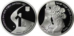 Weltmünzen und Medaillen, Israel. Nationaler Wanderweg - 940 km. 1 New Sheqel 2010. 14,40 g. 0.925 Silber. 0.43 OZ. KM 471. Proof Like. Auflage nur 18...