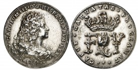 1759. Carlos III. Granada. Medalla de Proclamación. (Ha. 109 (apéndice), lám. 105) (MHE. 267, mismo ejemplar) (V.Q. 13003). 39 g. Ø47 mm. Plata fundid...