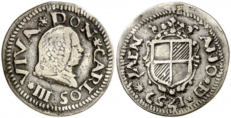 1759. Carlos III. Jaén. Medalla de Proclamación. (Ha. 21) (MHE. 268, mismo ejemp...