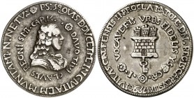 1759. Carlos III. San Roque. Medalla de Proclamación. (Ha. 39) (MHE. 285, mismo ejemplar) (RAH. 259) (V.Q. 13024). 9,47 g. Ø37 mm. Plata fundida. En a...