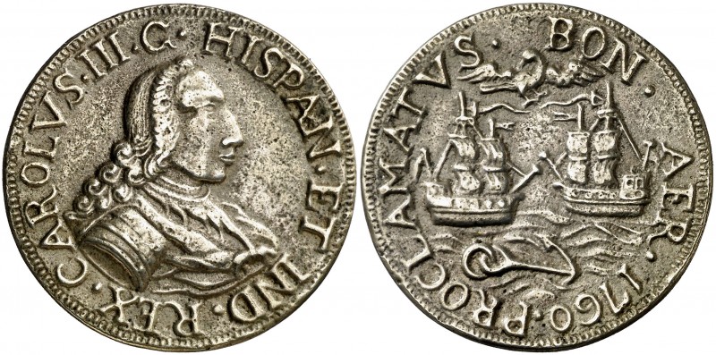 1760. Carlos III. Buenos Aires. Medalla de Proclamación. (Betts 450) (Ha. 52) (M...