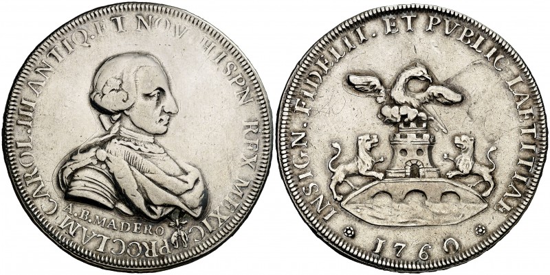 1760. Carlos III. México. Medalla de Proclamación. (Betts 475) (Ha. 77) (MHE. 30...
