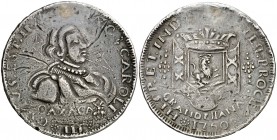 1760. Carlos III. Oaxaca. Medalla de Proclamación. (Ha. falta) (MHE. 313, mismo ejemplar) (Medina 97). 14,16 g. Ø35 mm. Plata. Perforación reparada. R...
