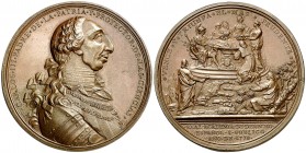 1778. Carlos III. Premio de la Real Academia de Derecho Español y Público. Medalla. (MHE. 367, mismo ejemplar) (RAH. 312-314) (Ruiz Trapero 96) (V. 52...