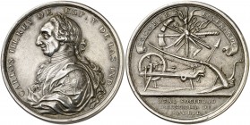 s/d (1781-1785). Carlos III. Premio de la Real Sociedad Económica de Madrid. Medalla. (MHE. 371, mismo ejemplar) (V.Q. 14123) (Villena 142). 118,68 g....
