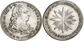 1789. Carlos IV. Carmona. Medalla de Proclamación. (Ha. 22) (Ruiz Trapero 136 var. metal) (V. 78 var. metal). 11,11 g. Ø29 mm. Plata. Ex Colección Jor...