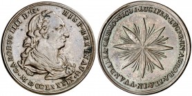 1789. Carlos IV. Carmona. Medalla de Proclamación. (Ha. 22 var. metal) (Ruiz Trapero 136) (V. 78). 10,82 g. Ø29 mm. Bronce. Bella. EBC.