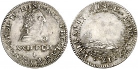 1789. Carlos IV. Mahón. Medalla de Proclamación. (Boada 33) (Ha. 68) (RAH. 375 (V.Q. 13123). 4,26 g. Ø28 mm. Plata. Grabador: J. Grases Fiol. Acuñació...