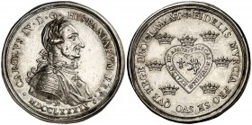 1789. Carlos IV. Murcia. Medalla de Proclamación. (Ha. 77) (RAH. 379) (V.Q. 13131). 8,32 g. Ø28 mm. Plata. Grabador: M. Peleguer y Tossar. Leves rayit...