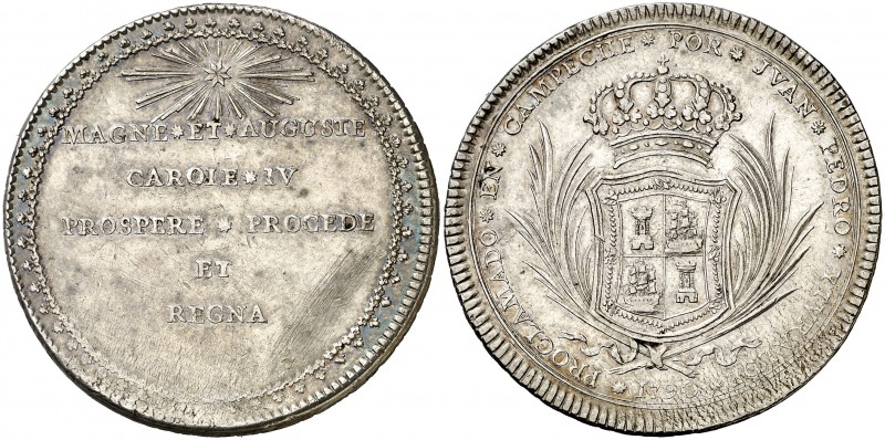 1790. Carlos IV. Campeche. Medalla de Proclamación. (Ha. 122) (Medina 132) (RAH....