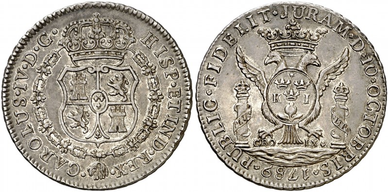 1789. Carlos IV. Lima. Medalla de Proclamación. (Ha. 156) (Medina 180) (RAH. 410...