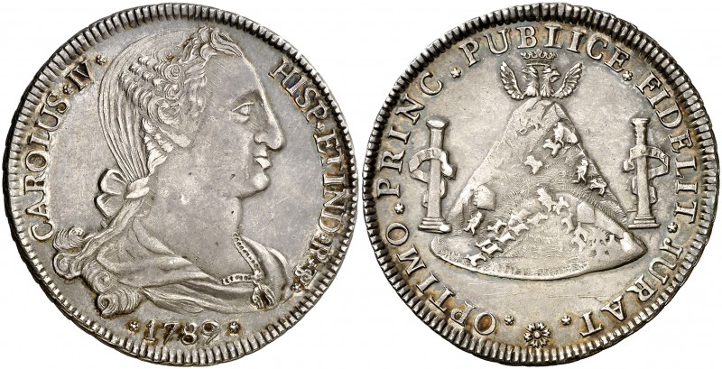 1789. Carlos IV. Potosí. Medalla de Proclamación. (Ha. 187) (Medina 214) (RAH. 4...