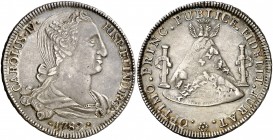 1789. Carlos IV. Potosí. Medalla de Proclamación. (Ha. 187) (Medina 214) (RAH. 427) (Ruiz Trapero 229) (V. 712) (V.Q. 13224). 24,01 g Ø40 mm. Plata. B...
