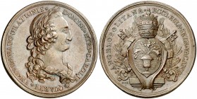 s/d (1790). Carlos IV. Puebla de los Ángeles. Obispado, sede vacante. Medalla de Proclamación. (Ha. 194 var. metal) (Medina 226) (Ruiz Trapero 265) (V...