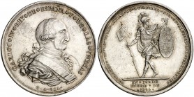 1790. Carlos IV. Querétaro. Medalla de Proclamación. (Ha. 198) (Medina 230) (RAH. 430 var. metal) (Ruiz Trapero 266-267 var. metal) (V. 159 var. metal...