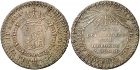 s/d (1790). Carlos IV. Real del Catorce. Medalla de Proclamación. (Ha. 203 var. metal) (Medina 235 var. metal) (V.Q. 13236 var. metal). 11,22 g. Ø35 m...