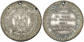 s/d (1790). Carlos IV. Real del Catorce. Medalla de Proclamación. (Ha. 204) (Medina 236) (Ruiz Trapero 270) (V. 161) (V.Q. 13237). 6,77 g. Ø28 mm. Pla...