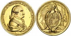 1791. Carlos IV. San Miguel el Grande. Medalla de Proclamación. (Ha. 212 var. metal) (Medina 250) (RAH. 433) (Ruiz Trapero 281 var. metal) (V. 167 var...