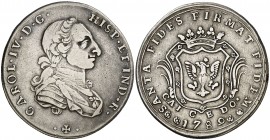 1789. Carlos IV. Santa Fe de Bogotá. Medalla de Proclamación. (Ha. 215) (Medina 253) (V.Q. 13245). 15,13 g. Ø34 mm. Plata. Rara y más sin perforación....
