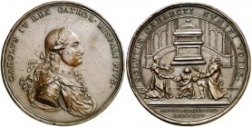 1796. Carlos IV. Sevilla. Voto de la familia real. Medalla. (Ruiz Trapero 295) (V. 183) (V.Q. 14154 var. metal). 37,44 g. Ø48 mm. Bronce. Grabadores: ...