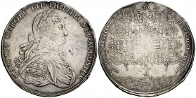s/d (hacia 1799). Carlos IV. Miguel Torres a Carlos IV. Medalla. (Medina Col. 28 var. metal, sólo la cita en plomo). 56,09 g. Ø55 mm. Plata. Grabador:...