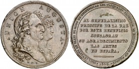 1804. Carlos IV. Método de acuñación de Droz. Medalla. (RAH. 447-449) (Ruiz Trapero 311) (V. 195) (V.Q. 14163). 26,08 g. Ø40 mm. Bronce. Grabador: M. ...