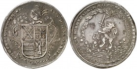 s/d (1804-1807). Carlos IV. Juan de Villaruel en honor del Superintendente Portales de la Casa de Moneda de Chile. Medalla. (Medina Col. 32). 21,48 g....