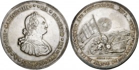 1806. Carlos IV. Conmemoración de la recuperación de Buenos Aires. Medalla. (Medina Col. 41). 57,98 g. Ø54 mm. Plata. Grabador: I. Fernández Arrabal. ...