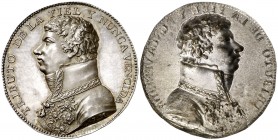 1806. Carlos IV. Osma a Godoy. Prueba. 1 g. Ø26 mm. Plata. Grabador: J. I. de Macazaga. Unifaz. Bella. EBC.