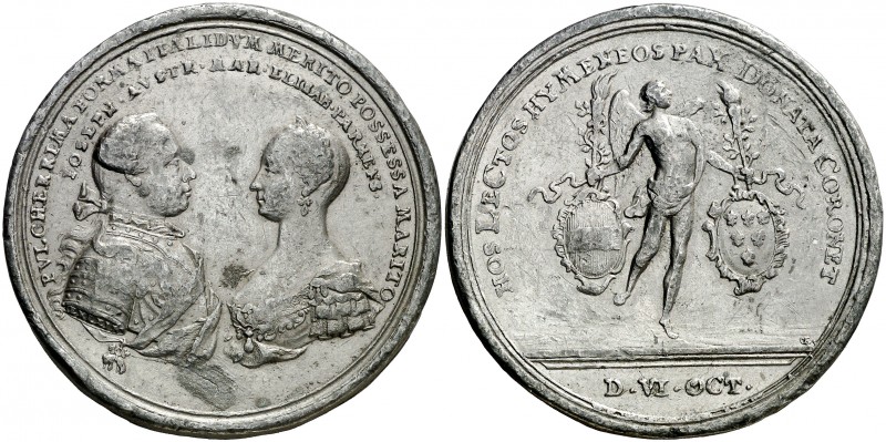 1760. Austria. Francisco I y María Teresa. Boda del archiduque José con Isabel d...