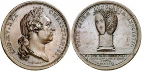 1771. Francia. Luis XV. Boda del conde de Provenza con María Josefina de Saboya. Medalla. (MHE. 604, mismo ejemplar) (Musée Monétaire 152). 36,37 g. Ø...
