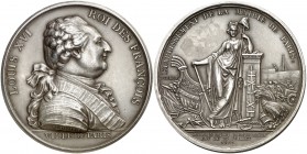 1789. Francia. Luis XVI. Establecimiento de la Alcaldía de París. Medalla. (Hennin 39). 81,55 g. Ø53 mm. Plata. Grabadores: J. Duvivier (Forrer I, pág...