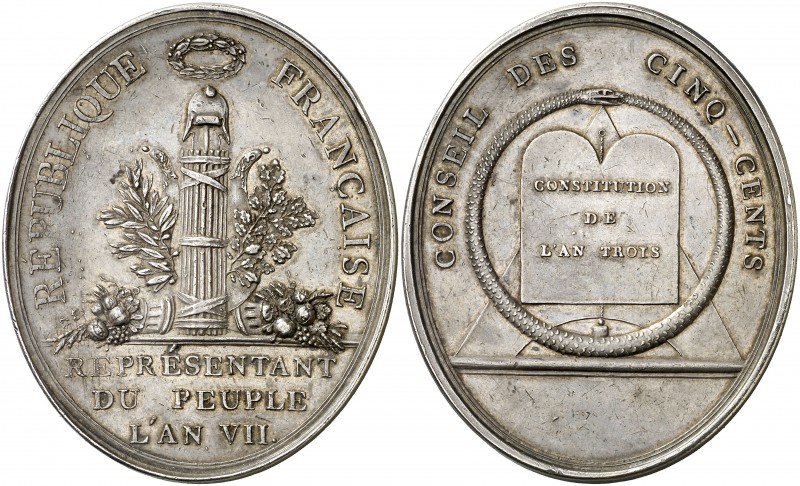 1799. Francia. Napoleón Bonaparte. Miembro de la Asamblea de los 500. Medalla. (...