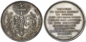 1801. Francia. Napoleón Bonaparte. Visita a París de los reyes de Etruria. Medalla. (Bramsen 151). 26,06 g. Ø39 mm. Plata. Grabador: Atribuida a M. Go...