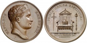 1807. Francia. Napoleón Bonaparte. Restauración del Gran Ducado de Varsovia. Medalla. (Bramsen 653) (Millin et Millengen 223). 38,51 g. Ø41 mm. Bronce...