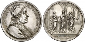 s/d (1774). Estados Pontificios. Clemente XIV. Restitución de las Artes. Medalla. (MHE. 730, mismo ejemplar) (V.Q. 14120). 22,76 g. Ø39 mm. Plata. Ex ...