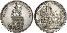 1775. Portugal. José I. Reconstrucción de Lisboa después del terremoto. Medalla. (MHE. tipo 786 var. metal) (Slg. Wellenheim II, 1-32). 30,56 g. Ø47 m...