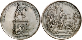 1775. Portugal. José I. Reconstrucción de Lisboa después del terremoto. Medalla. (MHE. 786, mismo ejemplar) (Slg. Wellenheim II, 1-32). 30,26 g. Ø46 m...